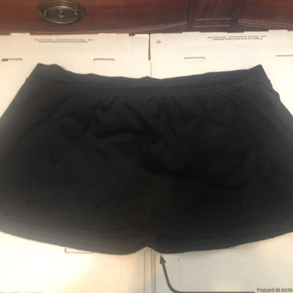 Tropical Escape Women's Swimsuit Skirt Black Beach Pool Vacation Modest Size 16 - Picture 2 of 8